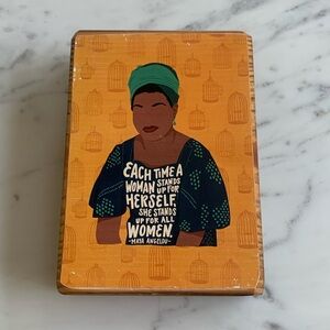 Maya Angelou wood block NwT